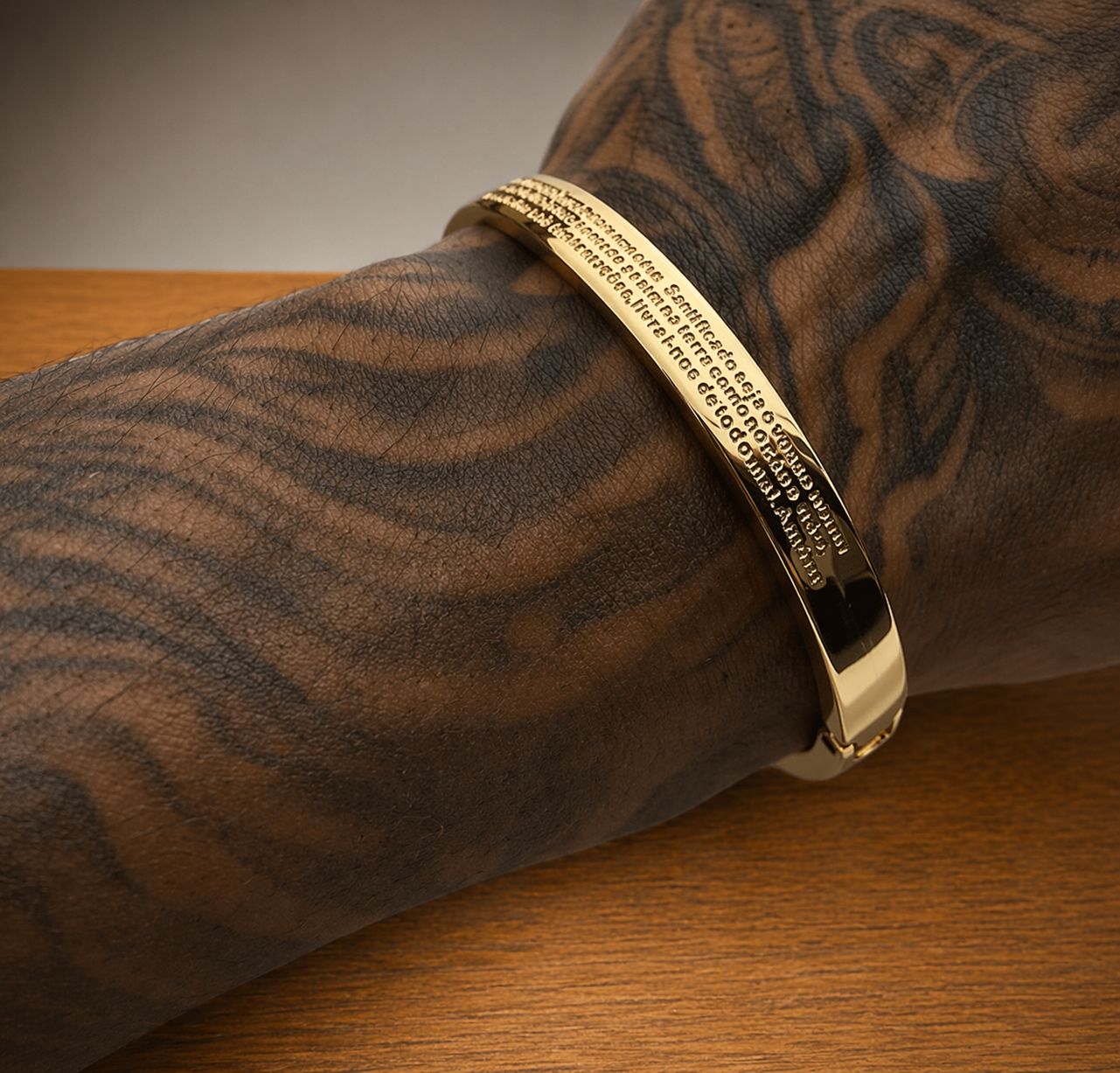 Bracelete Oração banhado 18k